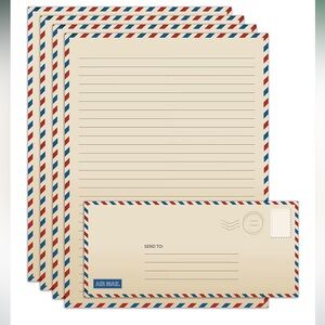 Stationery Paper Set, 100-Piece Set (50 Lined Sheets + 50 Matching Envelopes)